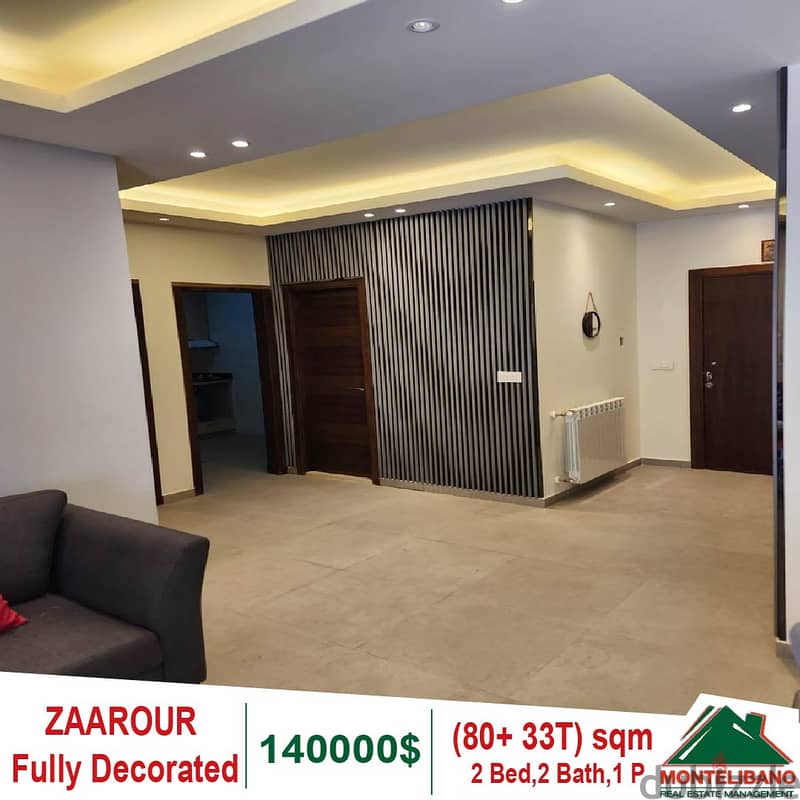 Fully decorated apartment for sale in Zaarour 1