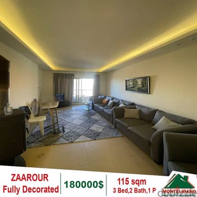 Fully Decorated Apartment for sale in Zaarour!!