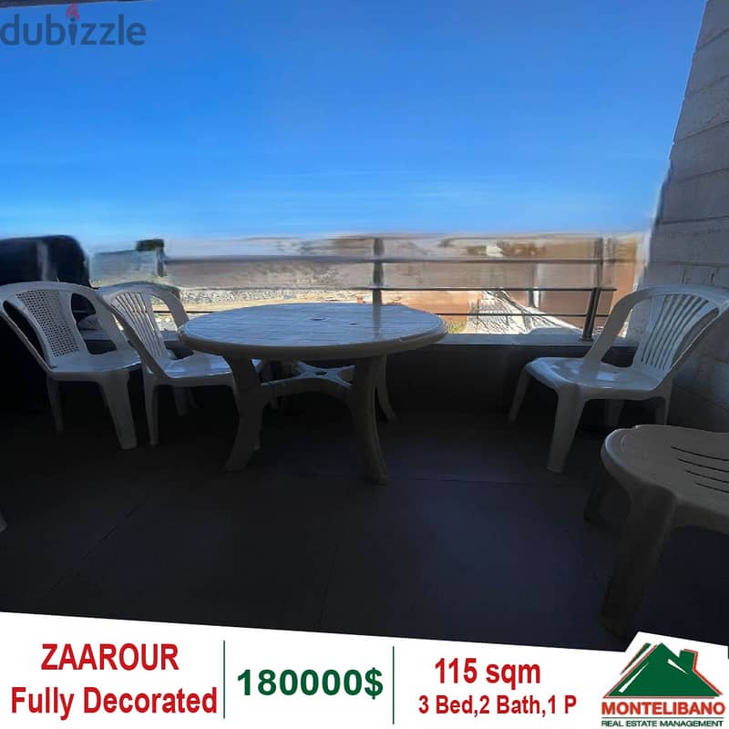 Fully Decorated Apartment for sale in Zaarour!! 1