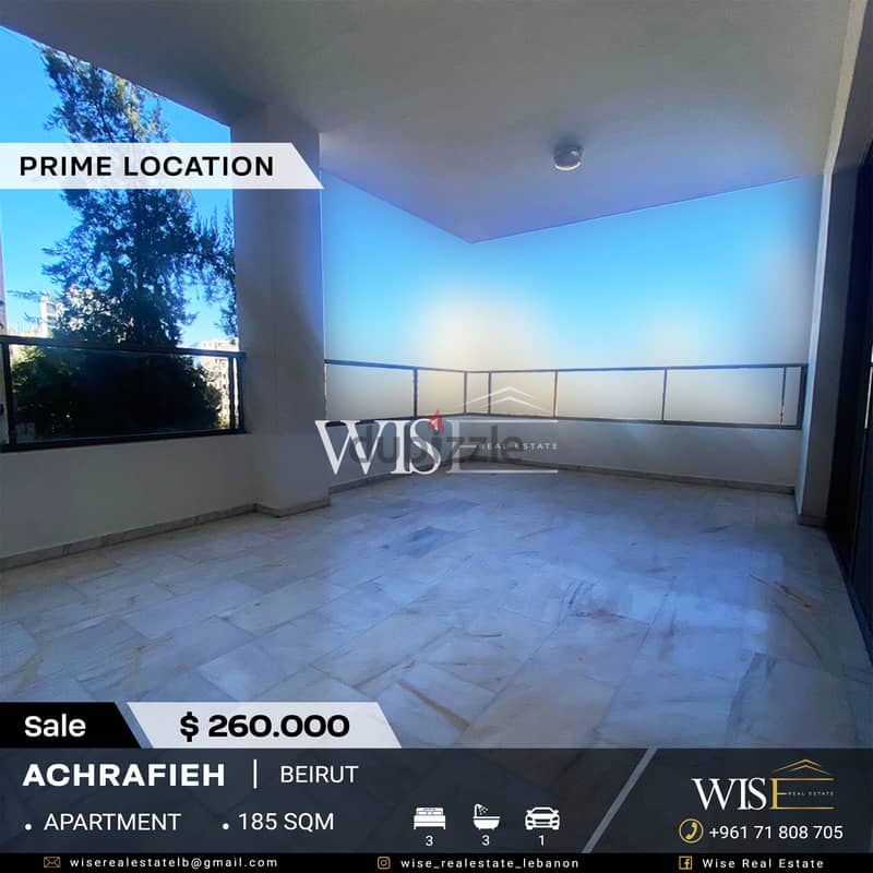  185 SQM Apartment for SALE in Achrafieh! 0