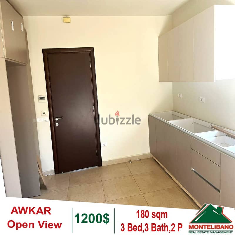 180 Sqm Apartment in Awkar With Open View 3