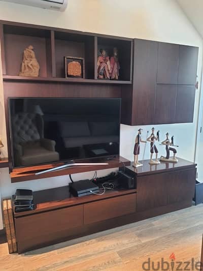 MDF wood TV unit and table