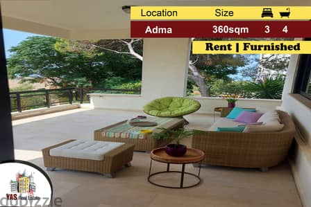 Adma 360m2 | 35m2 Garden | Rent | Furnished | Sea View | RA |