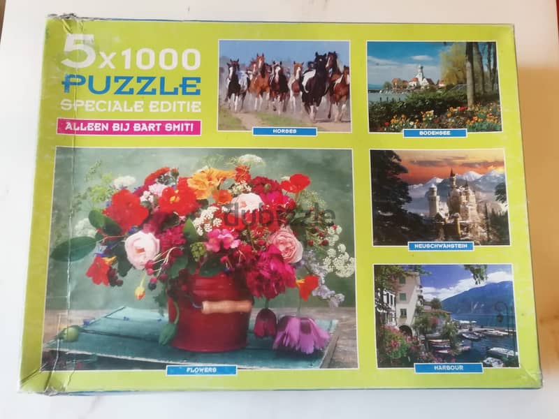 5 puzzles in 1 box 1000 pcs each 48*67 made i Holland read description 0