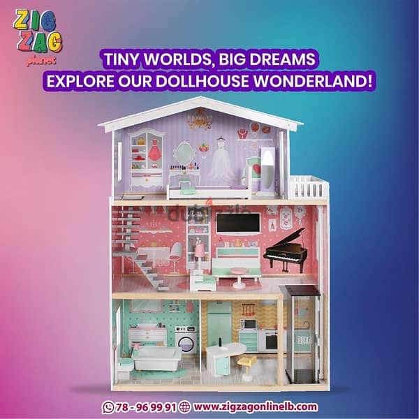 للبيع بيت باربي أكبر حجم Doll house for sale like new for sale 1