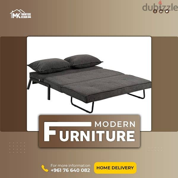 Double and single sofa bed 2