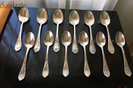 Silver Plated / 12 Spoons / 2Sizes / Good Condition