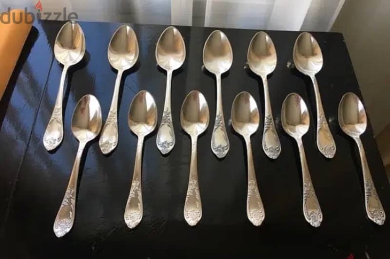 Silver Plated / 12 Spoons / 2Sizes / Good Condition 0