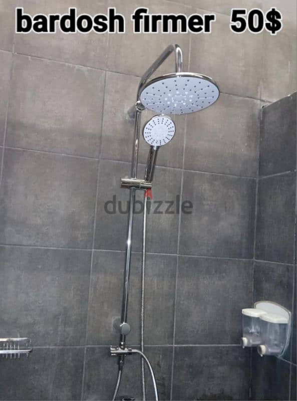 black shower system،rain showers,bardosh،dosh. دوش كامل اسود 1