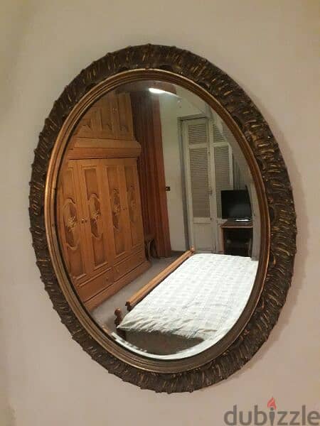 ANTIQUE OVAL MIRROR 2