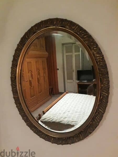 ANTIQUE OVAL MIRROR 3