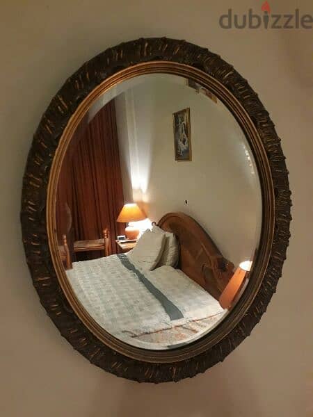 ANTIQUE OVAL MIRROR 4