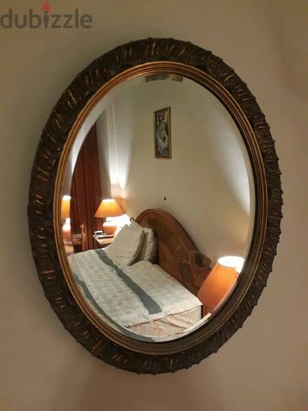 ANTIQUE OVAL MIRROR 5