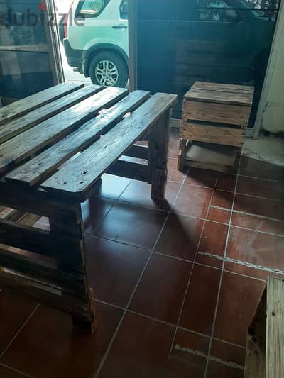 Table desk and drawers for retail shop hand made wood