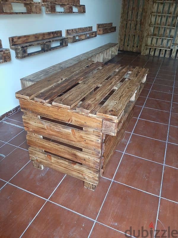 Table desk and drawers for retail shop hand made wood 3