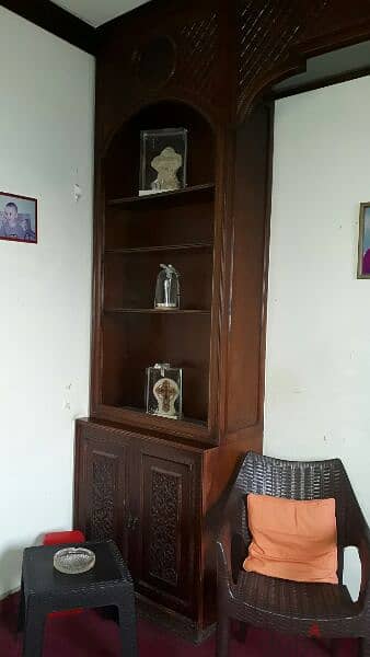 ANTIQUE VITRINE WOOD MADE 1