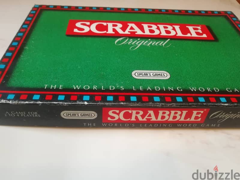 Vintage 1988 Scrabble made in England by Mattel Spears games 1