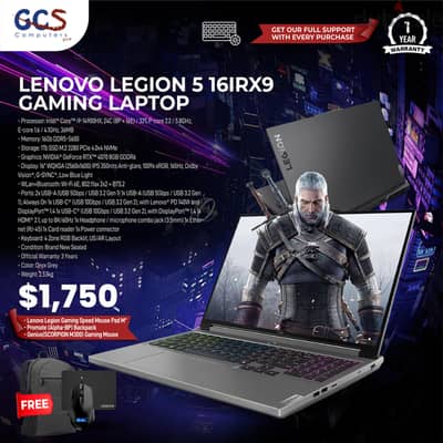 Lenovo Legion 5 16IRX9 Gaming Laptop