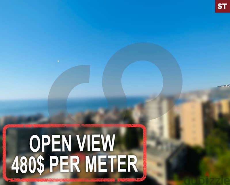 OPEN VIEW, 480$/Meter-Jounieh Haret Sakher/جونيه حارة صخر REF#ST113965 0