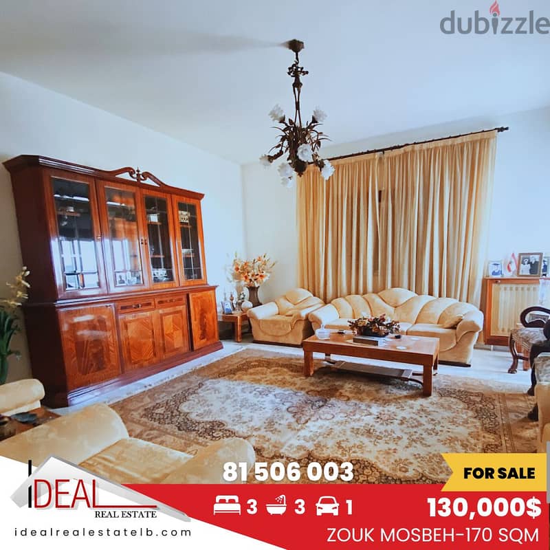 170 sqm Furnished apartment for sale in Zouk Mosbeh REF#CE22071 0