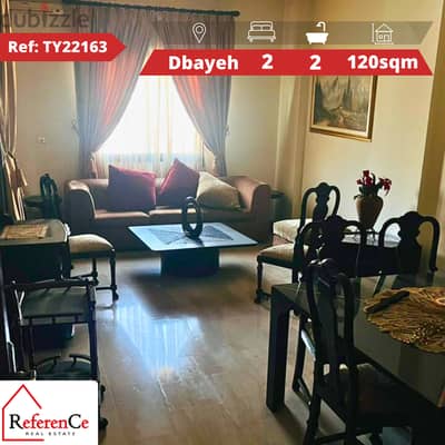 Prime location apartment in Dbaye  شقة للببع في ضبية