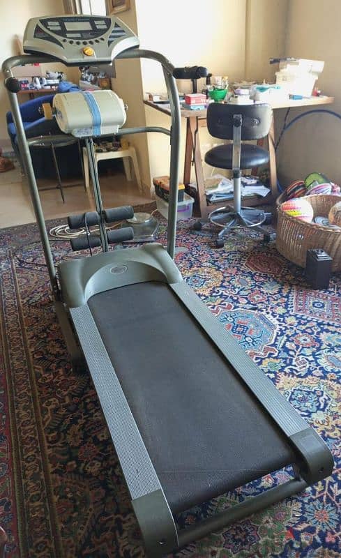 Treadmill Machine With Vibration Massage Used Like New جهاز المشي 0