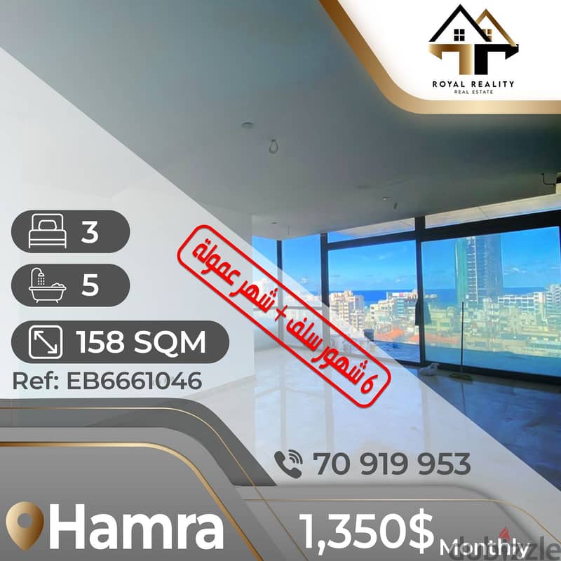 apartments for rent in hamra - شقق للإجار في الحمرا 0