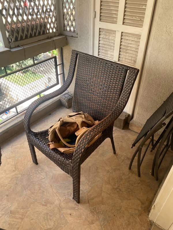 Resine table and Two chairs 1