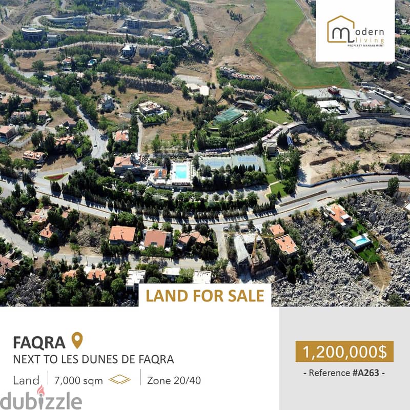 7,000Sqm Land For Sale in Faqra - Next to Les Dunes De Faqra 0