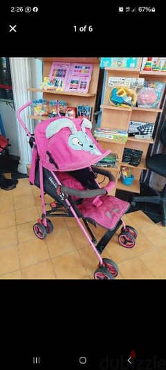 عرباية مستعملة 15$  بتتنيم و خفيفة الوزن ودواليب مناح . . stroller 0