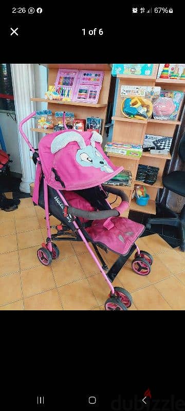 عرباية مستعملة 15$  بتتنيم و خفيفة الوزن ودواليب مناح . . stroller 0