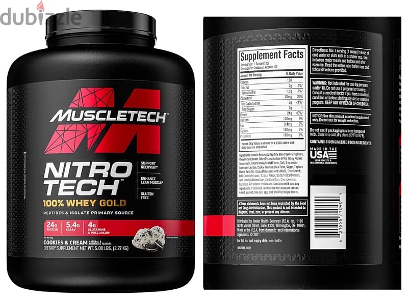 Nitro tech 100% whey gold 2.27kg 69 servings 1