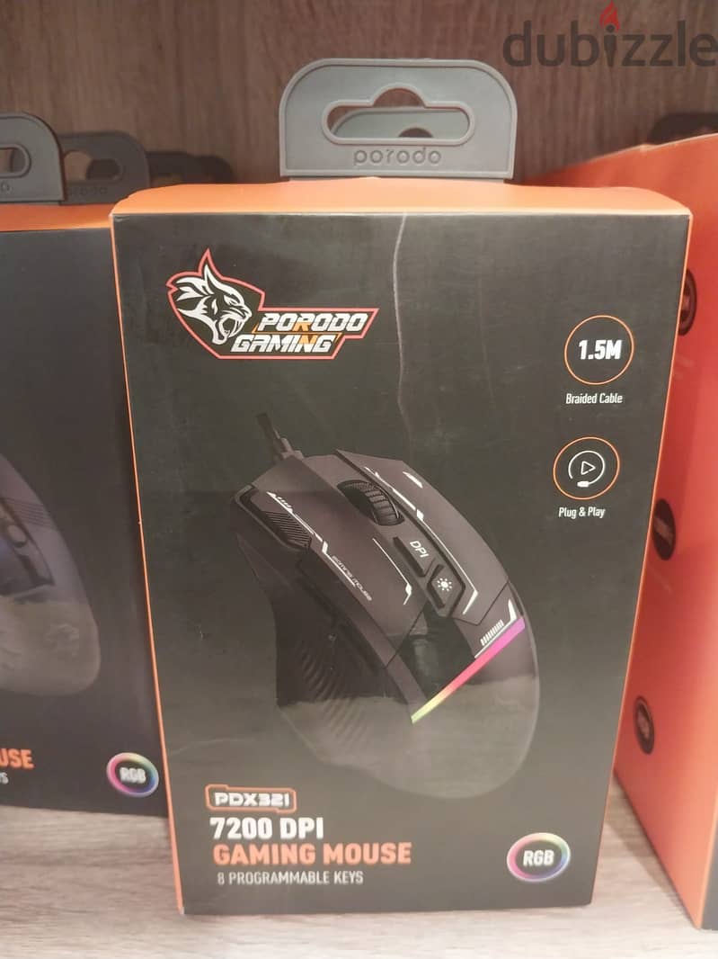 Porodo 7200 dpi gaming mouse pdx321 0