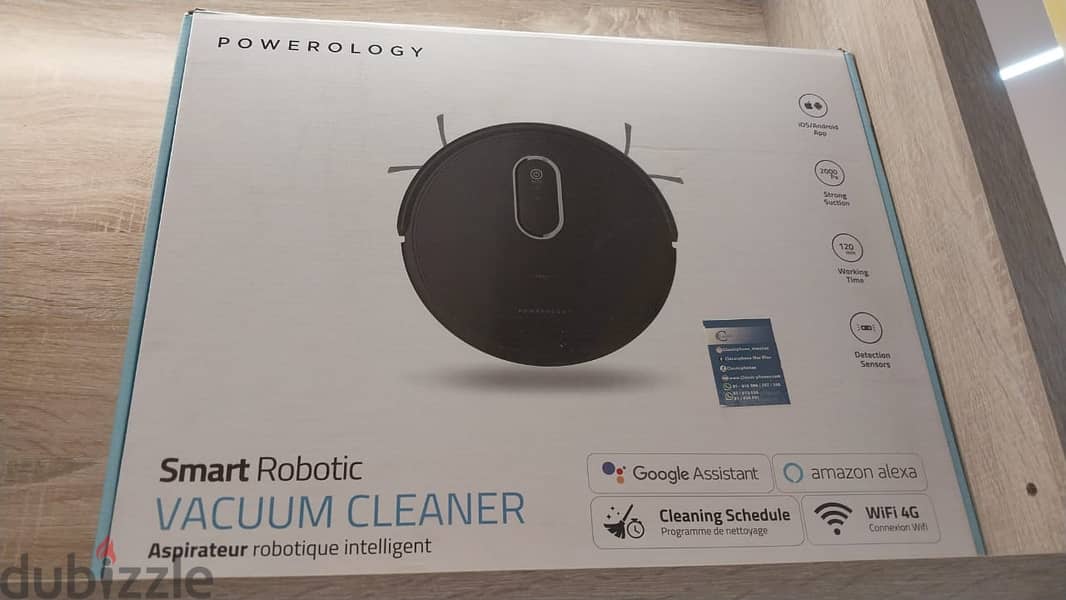 Powerology smart robotic vacuum cleaner 2600mah 20w exclusive & great 0