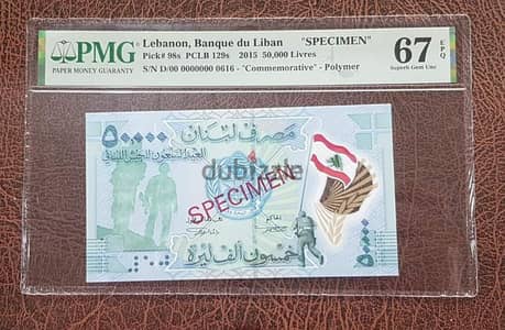 commemorative graded specimen bank note