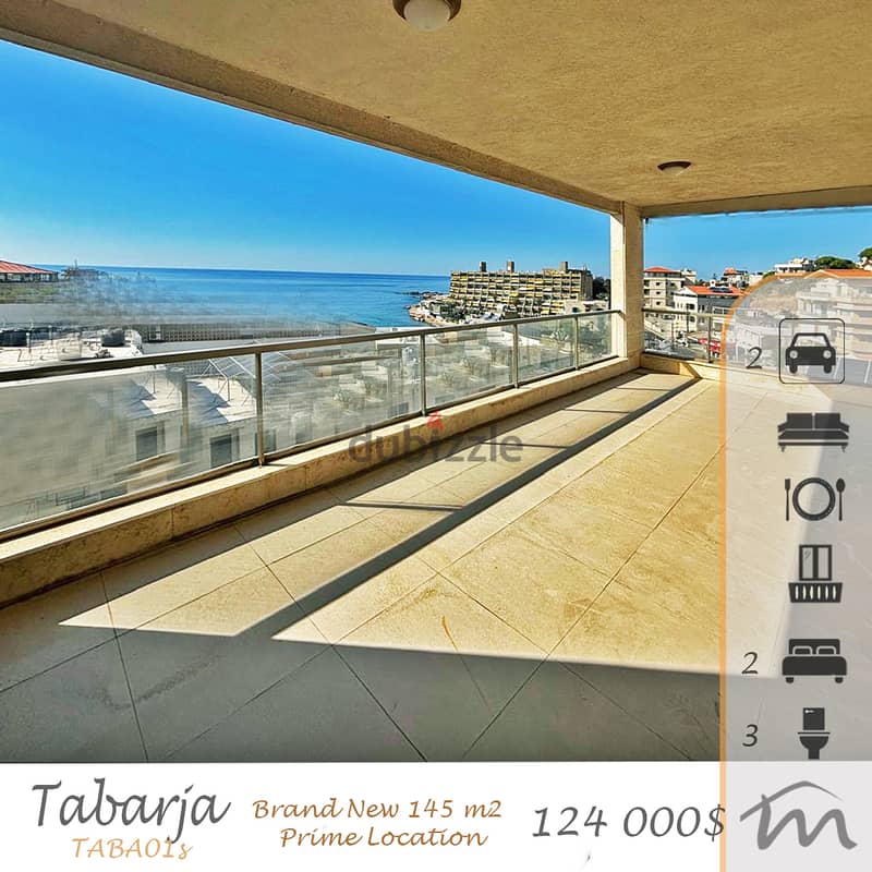 Tabarja | Brand New 145m²  | Open View | 2 Parking | Prime Location 0