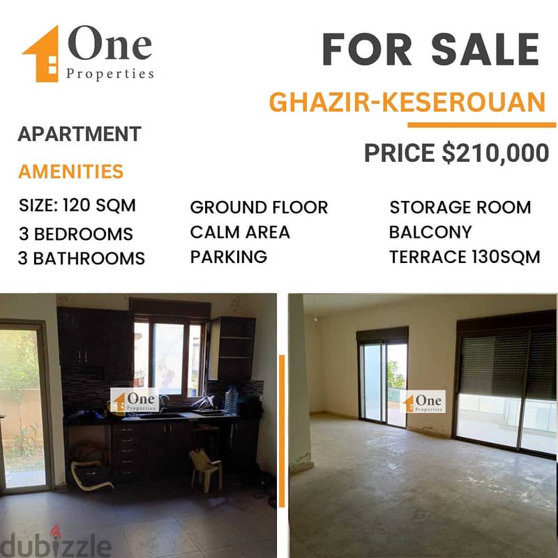 APARTMENT FOR SALE IN GHAZIR 0