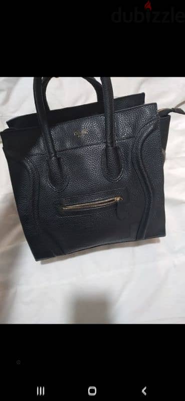 copy celline black real leather high quality 5