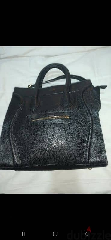 copy celline black real leather high quality 11