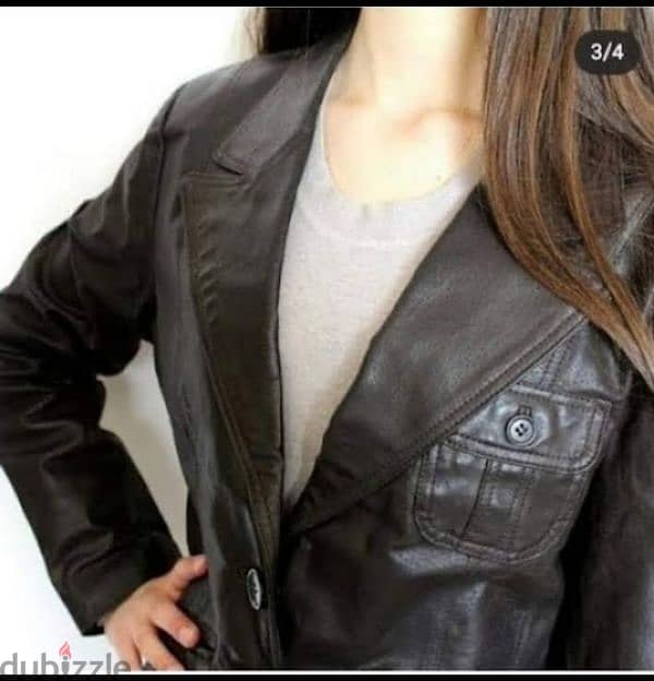 real leather brown jacket s to xl 1