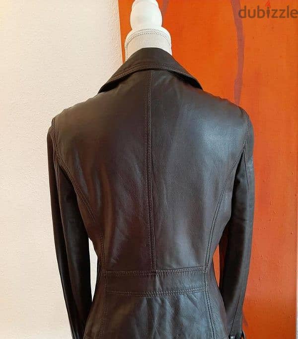 real leather brown jacket s to xl 8