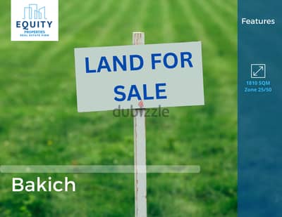 1810 SQM Land For Sale In Bakich أرض للبيع في باكيش #CK1069174