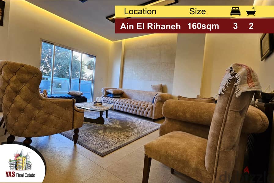 Ain El Rihaneh 160m2 | Decorated Flat | Quiet Area | TO | 0