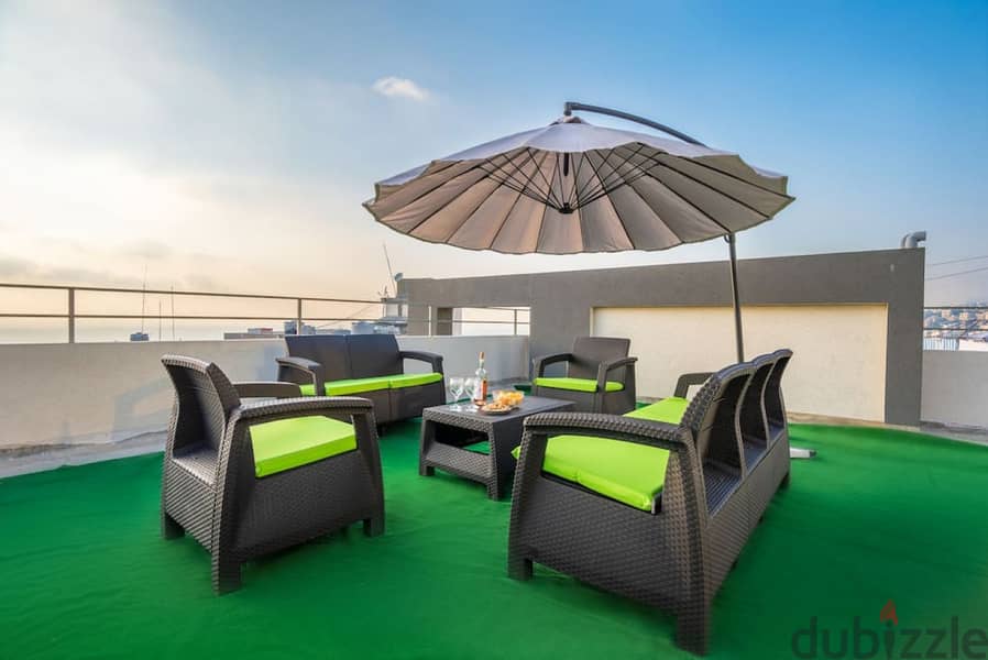 Furnished Rooftop Studio in Jal El Dib  شقة مفروشة للايجار 0