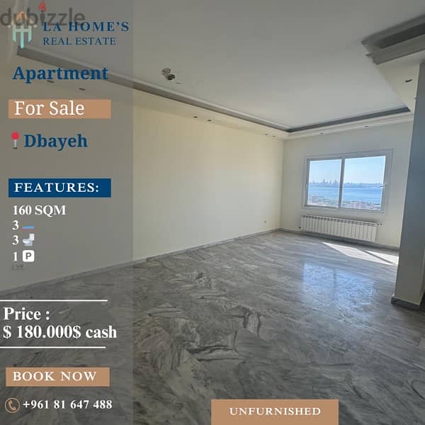 apartment for sale in dbayeh شقة للايجl للبيع في ضبيه 0