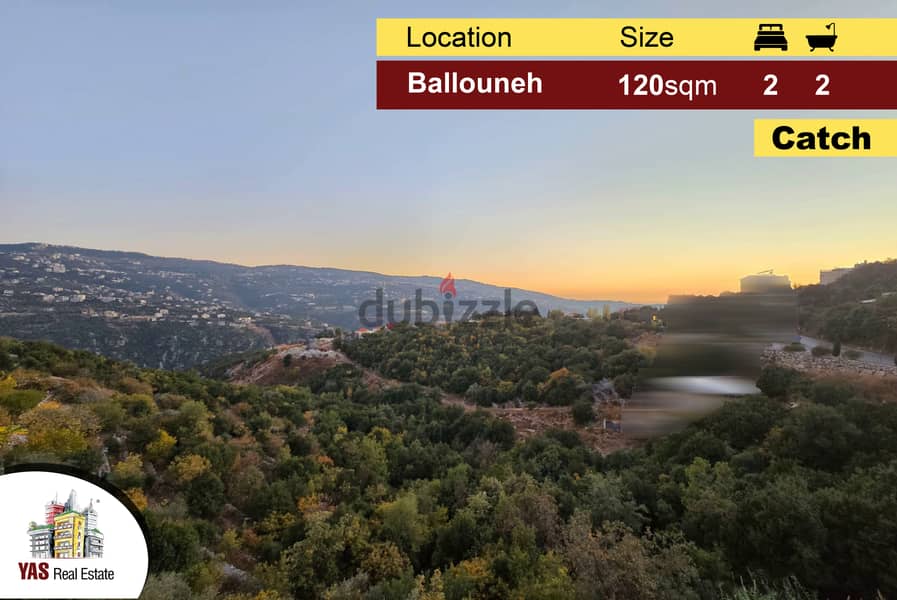 Ballouneh 120m2 | Well Maintained | Prime Location | View | Catch | DA 0