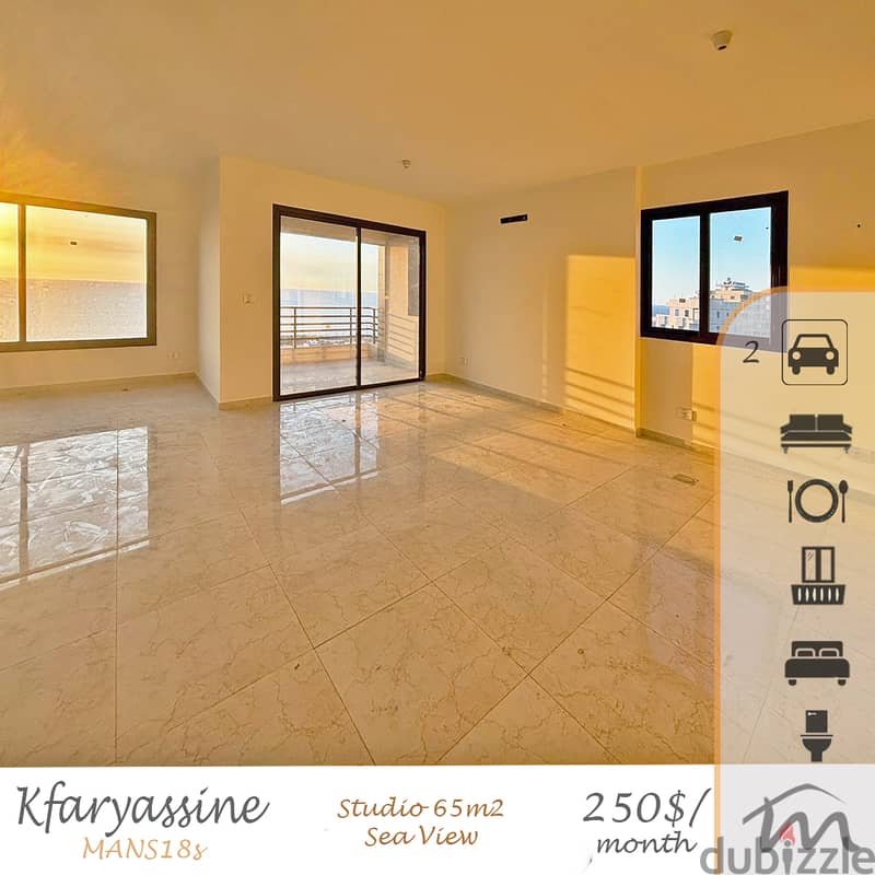 Kfaryassine | Brand New 1 Bedroom Apartment | Open View | 2 Parking 0