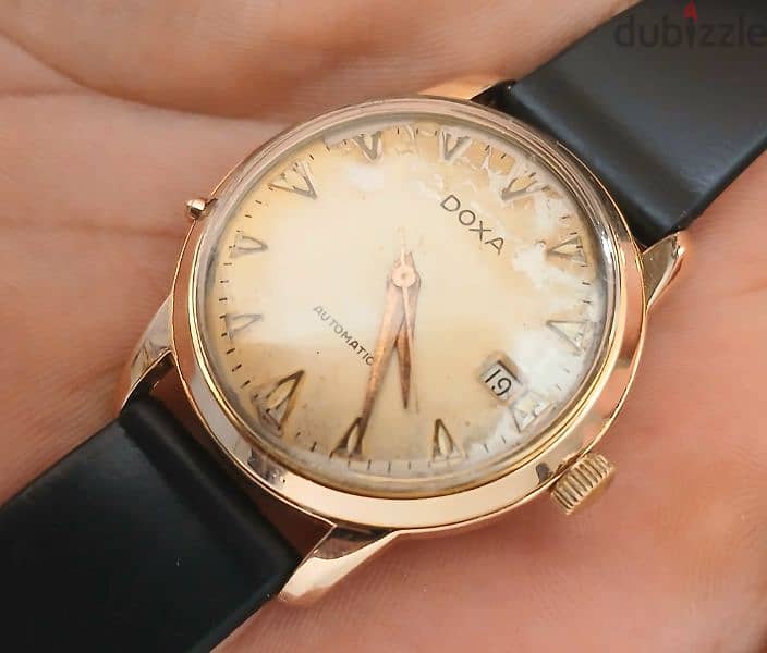 Antique Gold Automatic watch  Swiss made from Doxa Since 1950 / ساعة 1