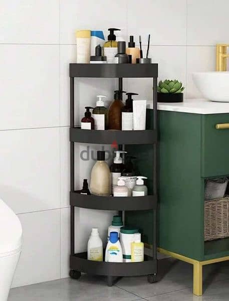 Bathroom Wheel Corner Rack Organizer 0