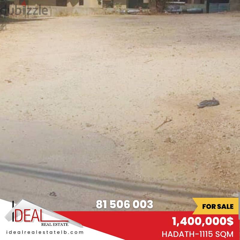 1115 sqm Land for sale in Hadath REF#SSH270 0